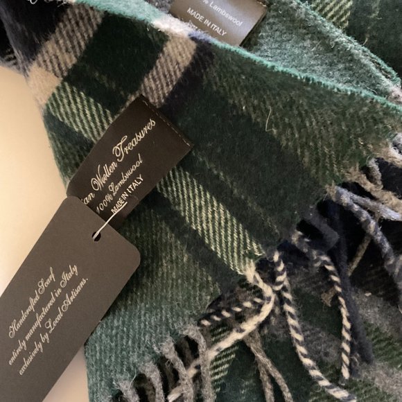 ITALIAN WOOLLEN TREASURES Men's Italian Lambswool Scarf NWT - Picture 6 of 6